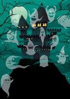 Haunted Castle Landscape vector