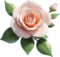 AI generated floral illustration free 3d, flower 3d png