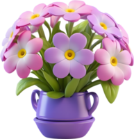 ai generado floral ilustración gratis 3d, flor 3d png