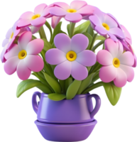 AI generated floral illustration free 3d, flower 3d png