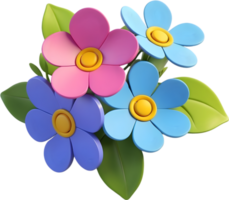 ai généré floral illustration gratuit 3d, fleur 3d png