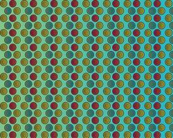 A Rainbow of Circles and Curves on a Green Background vector