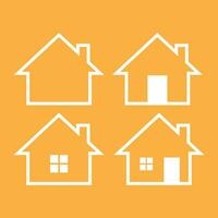 Real estate icon. House symbol. Vector, flat design. set property icon symbol. Home button for website, app icon. Design elements of buildings, houses, property. outline style vector