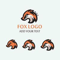 fox logo design vector