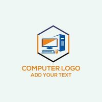 diseño de logotipo de computadora vector