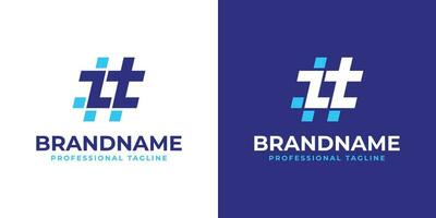 Letter ZT Hashtag Logo, suitable for any business with ZT or TZ initials. vector