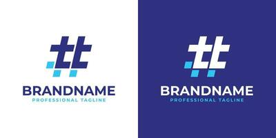 Letter TT Hashtag Logo, suitable for any business with TT initial. vector