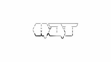 quente ascii animação em branco fundo. ascii arte código símbolos com brilhando e cintilante brilhos efeito pano de fundo. atraente atenção promo. video