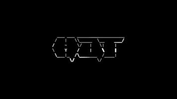 varm ascii animering slinga på svart bakgrund. ascii koda konst symboler skrivmaskin i och ut effekt med looped rörelse. video