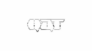 Hot ascii animation loop on white background. Ascii code art symbols typewriter in and out effect with looped motion. video