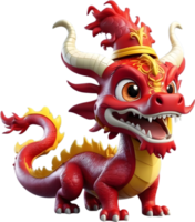 AI generated a cartoon dragon zodiac for chinese new year 2024 png