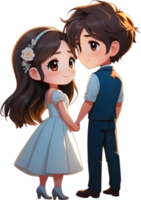 AI generated cartoon wedding couple, wedding clipart, wedding clipart, wedding clipart png