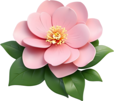 AI generated camellia clipart floral png