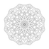 Decorative mandala coloring book page for kdp book interior vector