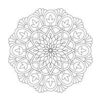 Decorative mandala coloring book page for kdp book interior vector