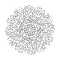 Mandala refreshing coloring book page for kdp book interior vector