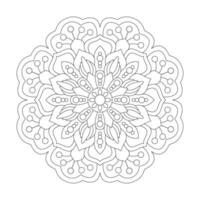 mandala calmante simetría adulto colorante libro página para kdp libro interior vector