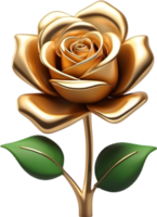 AI generated golden roses clipart png