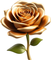 ai generiert golden Rosen Clip Art png