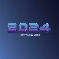 happy new year 2024 templates modern flat texts numbers vector