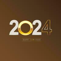Happy new year 2024 backdrop template modern shining vector