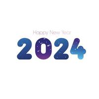 contento nuevo año 2024 con blanco antecedentes vector