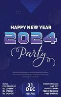 New year poster template elegant bright circles vector