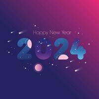 happy new year 2024 contrast dynamic vector