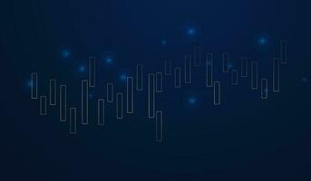 Gold candle stick graph chart of stock market investment trading on blue background. Bullish point, up trend of graph, vector, illustration vector