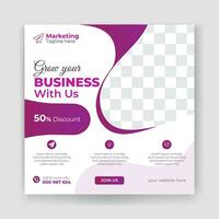 Corporate and business promotion social media post design vector