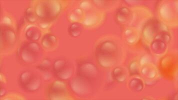 Living coral abstract blurred balls video animation