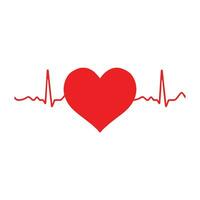 Heartbeat Line Heart Cardio design vector