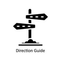 Direction guide vector  Solid  Icon Design illustration. Business And Management Symbol on White background EPS 10 File