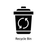 Recycle Bin vector  Solid  Icon Design illustration. Business And Management Symbol on White background EPS 10 File