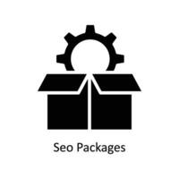 SEO Packages vector  Solid  Icon Design illustration. Business And Management Symbol on White background EPS 10 File