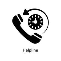 Helpline vector  Solid  Icon Design illustration. Business And Management Symbol on White background EPS 10 File