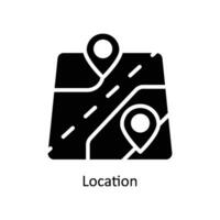 Location  vector  Solid  Icon Design illustration. Business And Management Symbol on White background EPS 10 File