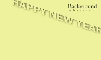 abstract background copy space area 3d object theme new year yellow color eps 10 vector