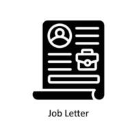 Job Letter vector  Solid  Icon Design illustration. Business And Management Symbol on White background EPS 10 File