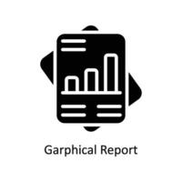Graphical Report vector  Solid  Icon Design illustration. Business And Management Symbol on White background EPS 10 File