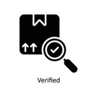 Verified vector  Solid  Icon Design illustration. Business And Management Symbol on White background EPS 10 File