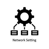 Network Setting vector  Solid  Icon Design illustration. Business And Management Symbol on White background EPS 10 File