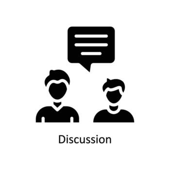 Discussion vector  Solid  Icon Design illustration. Business And Management Symbol on White background EPS 10 File