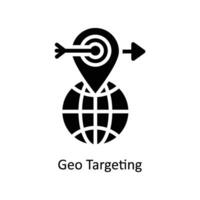 Geo Targeting vector  Solid  Icon Design illustration. Business And Management Symbol on White background EPS 10 File