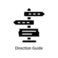 Direction Guide vector  Solid  Icon Design illustration. Business And Management Symbol on White background EPS 10 File