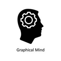 Graphical mind vector  Solid  Icon Design illustration. Business And Management Symbol on White background EPS 10 File