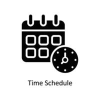 Time Schedule vector  Solid  Icon Design illustration. Business And Management Symbol on White background EPS 10 File