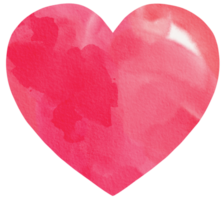 red, pink Heart Watercolor Painting png