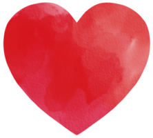 red, pink Heart Watercolor Painting png