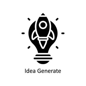 idea generar vector sólido icono diseño ilustración. negocio y administración símbolo en blanco antecedentes eps 10 archivo